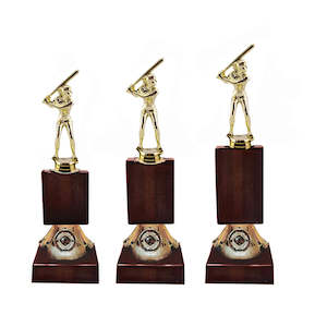 BROWN TOWER RISERS - SOFTBALL - (SELECT YOUR FIGURINE)