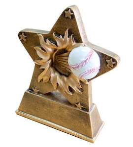 Softball/Baseball – Star Burst - FREE TITLE PLAQUE