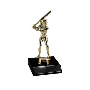 BASEBALL BATTER FEMALE  - FREE TITLE PLAQUE