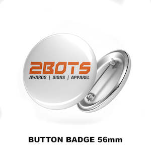 Clothing: BUTTON BADGE 56mm - PACKS OF 40