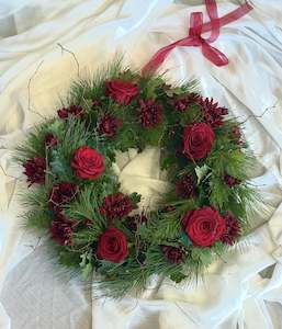 Fresh Christmas Wreath - Rudolf