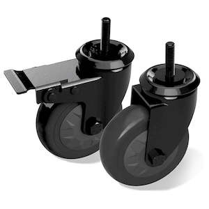 Big Green Egg Locking Caster Kit, 4"/10cm, 1 Locking, 1 Non-Locking for Wooden Tables