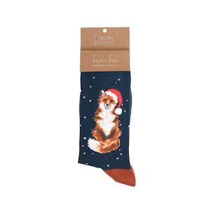 'Festive Fox' fox Men's Socks