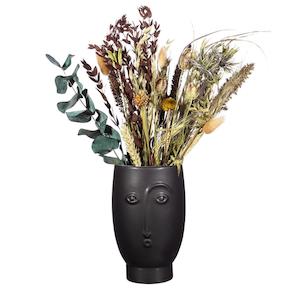 Gift: Black Matte Face Vase