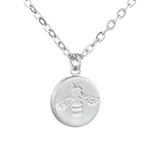 Gift: Round Busy Bee Necklace | Silver