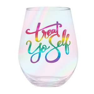 Jumbo Stemless Wine Glass - Treat Yo Self