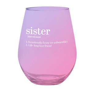 Gift: Jumbo Stemless Wine Glass - Sister