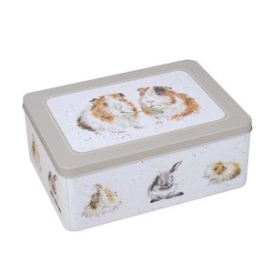 Wrendale Guinea Pig & rabbit Rectangular Tin