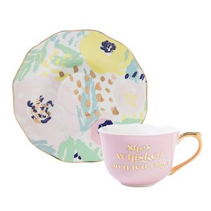 Tea Cup & Saucer Set - Whiskey/Tea Cup