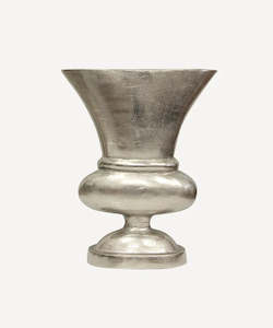 Gift: Flat Urn Base Brushed Silver Large