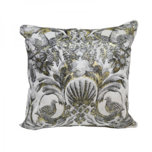 Versace Cushion | Ivory & Gold