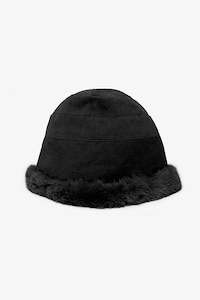 Fur Trim Hat | Black