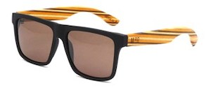 Moana Rd Sunnies | Bouncer Black w/striped arms