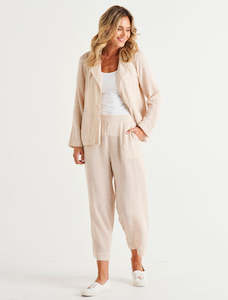 Betty Basics | Lisset Blazer Natural Stripe