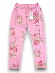 Bubblegum Pink High Tea Ripped Pants