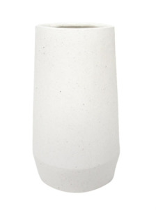 30.5cmh Pavo Textured Ceramic Vase - White