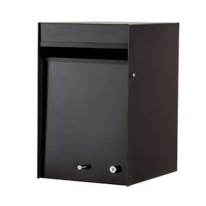 Designer Front Opening Letterbox / Mailbox - Black