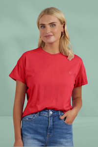 Elm Halli Short Sleeve Tee Bittersweet Red