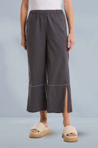 Marco Polo 3/4 Split Hem Pants Charcoal