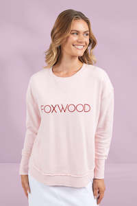 Clothing: Foxwood Simplified Metallic Crew Pale Pink