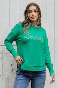 Foxwood Simplified Metallic Crew Bright Green