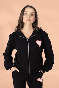 Federation Touring Zip Hoodie Fed Love Black