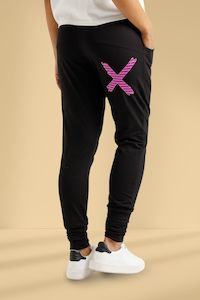 Homelee Apartment Pants Black with Candy Stripe Patterned X