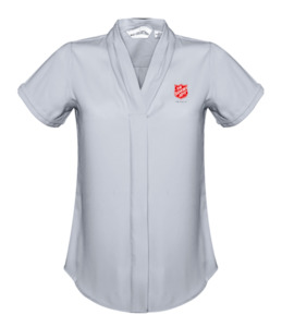 Salvation Army Ladies Madison Short Sleeve - Silver Mist