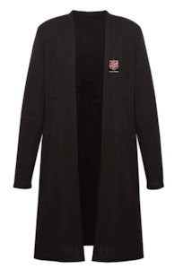 Salvation Army Ladies Chelsea Long Line Cardigan - Black