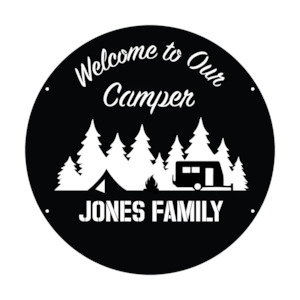 Welcome to Our Camper Personalised Monogram