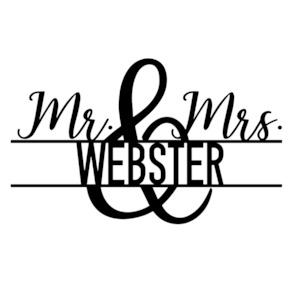 Mr & Mrs Wedding Text - Personalised Monogram