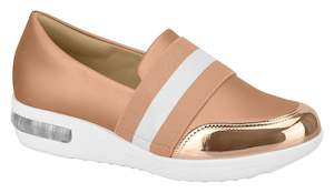 Beira Rio 7320.111-1232 Women Fashion Casual Shoe Loafer Sneaker Comfort in Nude Gold