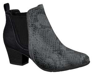 Shoe: Modare 7046.110 Women Fashion Chelsey Ankle Boot in Grey Black