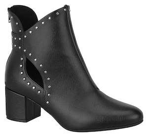 Shoe: Modare 3067.105 Women Fashion Comfortable Ankle Boot Mid Heel in Black