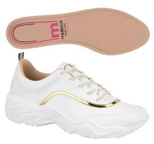 Shoe: Moleca 5677.100 Women Fashion Sneaker in White