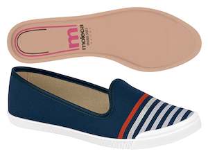 Shoe: Moleca 5109.761 Women Fashion Flats in Silver Navy