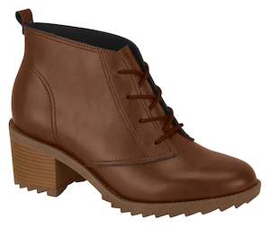 Shoe: Moleca Ref 5336.102 Women Fashion Comfy Ankle Boot in Coffee