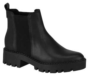 Shoe: Moleca Ref 5331.100 Women Fashion Chelsea Comfy Ankle Boot in Black