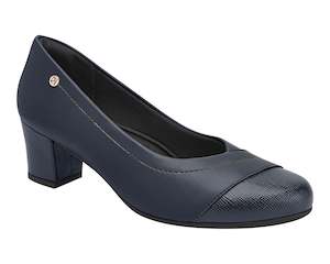 Piccadilly Ref: 110164-006 Navy Business Court Shoe with Medium Heel - The Perfe…