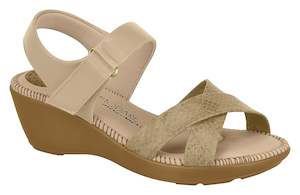 Modare 7023.337 Women Wedge Fashion Sandal Travel Casual Shoe in Multi Nude