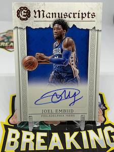 #S17- 16-17 Joel Embiid Autograph /149 Manuscripts Excalibur