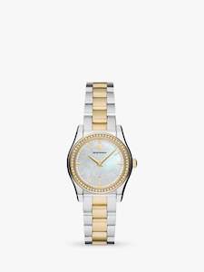 Jewellery: Emporio Armani - Women's Mother of Pearl Crystal Bracelet Strap Watch