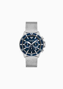 Emporio Armani - Chronograph Stainless Steel Mesh Watch