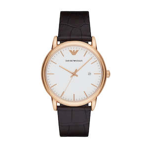 Emporio Armani - Mens Rose Gold/Black Watch