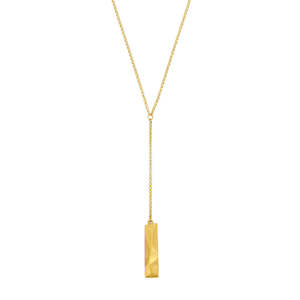 Jewellery: Joidart - Facet Necklace Gold Chain Y Drop