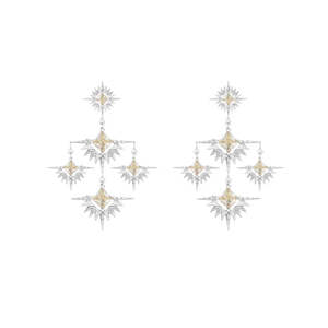 Lindi Kingi - Solar Embrace Earrings Silver & Lemon