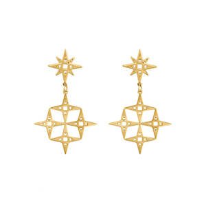 Jewellery: Lindi Kingi - Constellation Earrings Gold