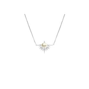 Lindi Kingi - Solar Embrace Necklace Silver & Pearl