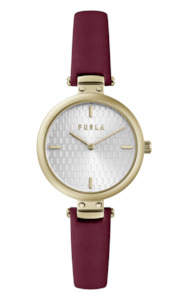 Jewellery: Furla - New Pin Gold/Red Leather