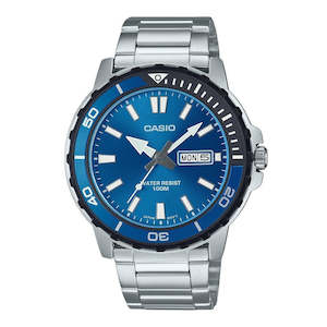 Jewellery: Casio - Standard Stainless Steel Blue Dial Watch